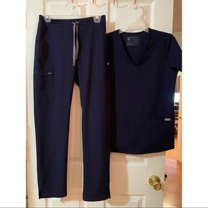 Figs Navy Scrub Set